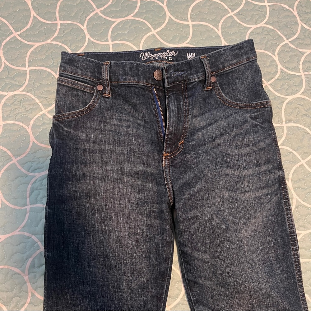 Wrangler Indigo Boot Cut Jeans “Retro” - Picture 5 of 9